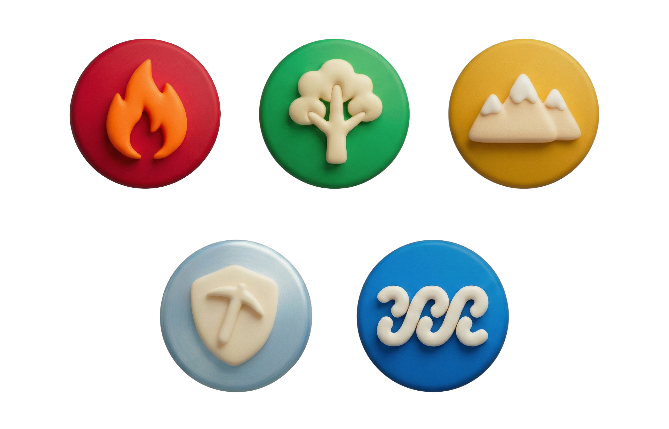 Five Elements — Wood, Fire, Earth, Metal, Water